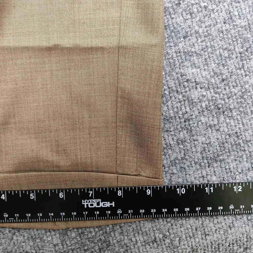 Bresciani Dress Pants Mens 42x29 Beige Wool Super 150's Lined Italy Classic Fit